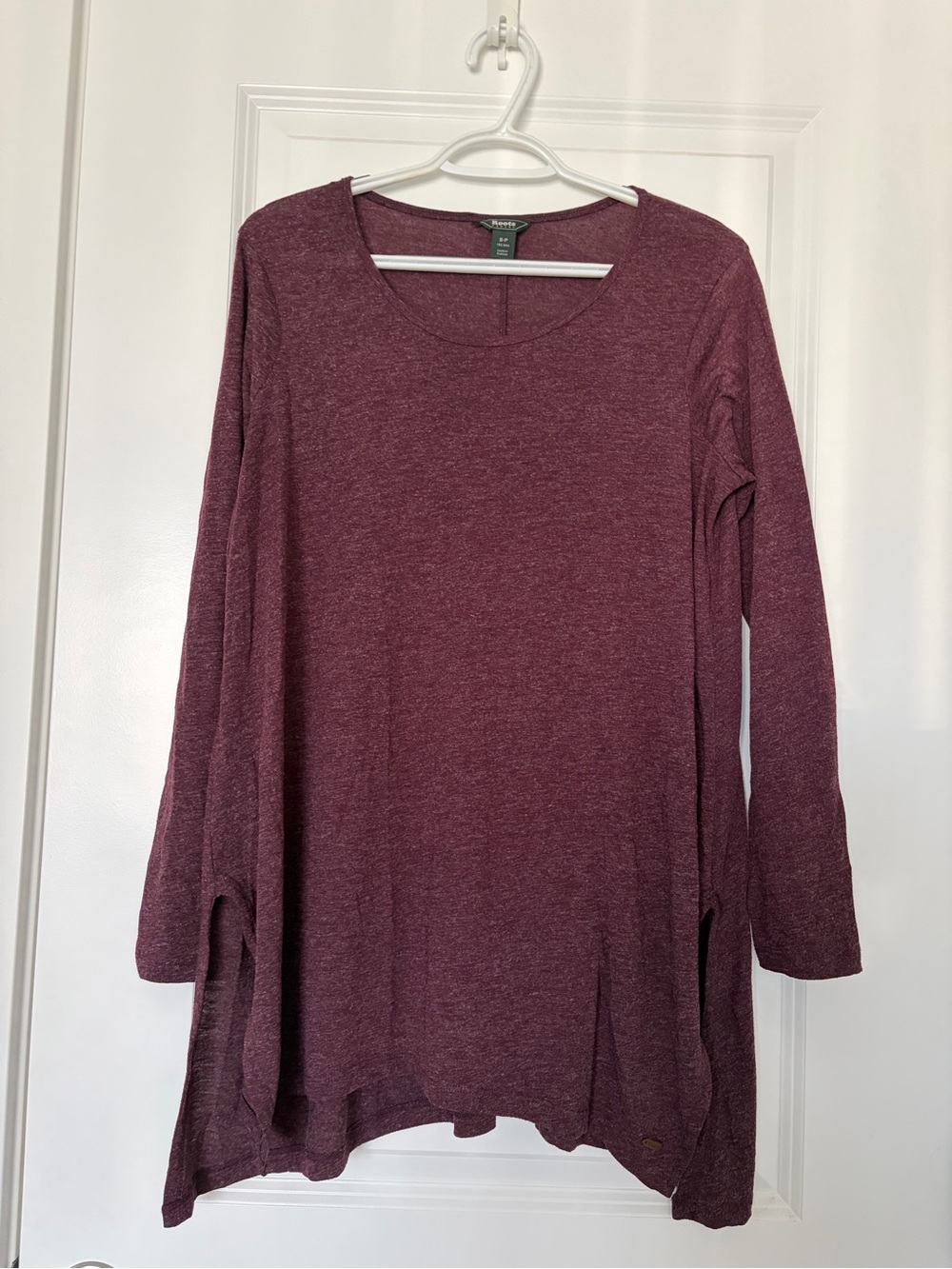 Roots Long Sleeve Scoop Neck Tunic - Plum